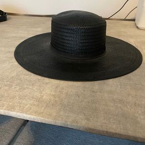 Janessa Leone black boater hat